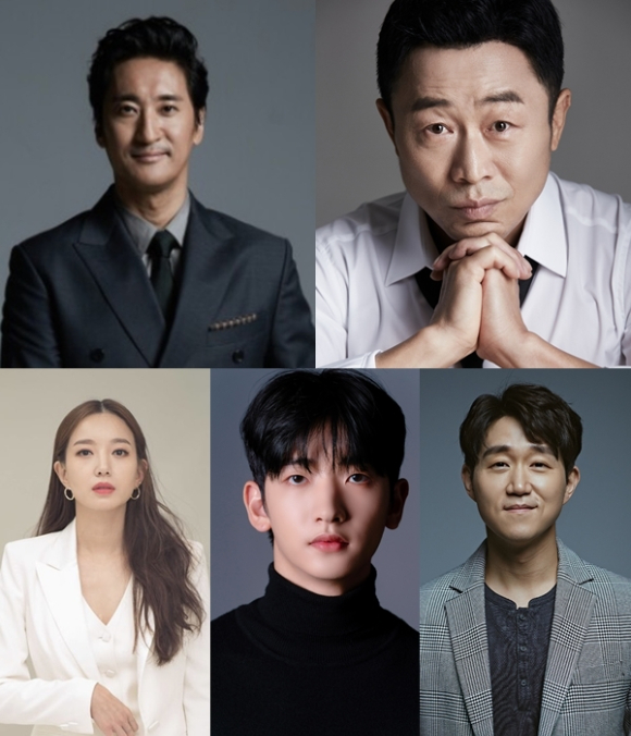 '살수' 신현준, 이문식, 김민경, 홍은기, 최성원이 출연을 확정 짓고 촬영에 돌입한다. [사진=HJ 필름, 스타휴엔터테인먼트, 김민경, 디아이엔터테인먼트, DAOL엔터테인먼트]