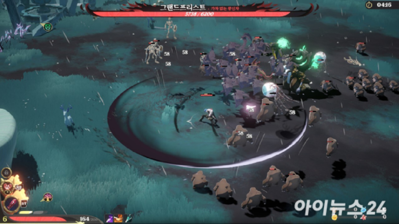라인게임즈 '엠버 앤 블레이드' 스크린샷. [사진=박정민 기자]