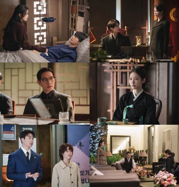 배우 변우석과 아이유가 6일 서울 조선팰리스 강남 호텔에서 진행된 MBC 금토드라마 '21세기 대군부인' 제작발표회에 참석하고 있다. [사진=정소희 기자]