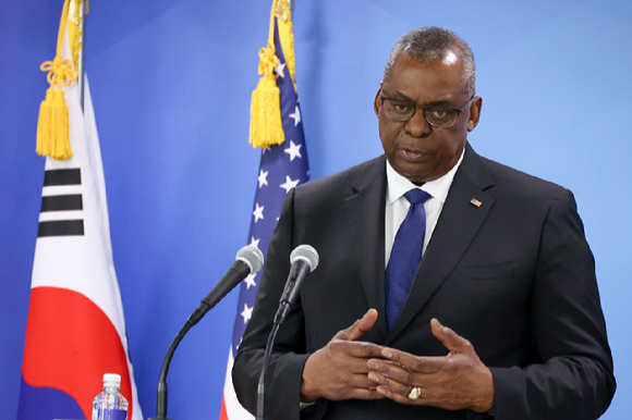 사진은 로이드 오스틴 미 국방 장관이다. [사진=사진공동취재단]