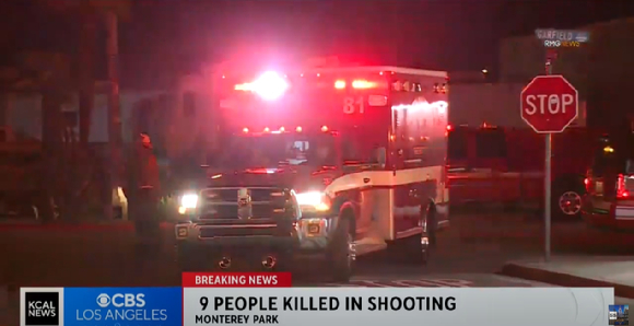 미국 캘리포니아주(州) 로스앤젤레스(LA) 근처의 도시 몬테레이 파크에서 21일(현지시간) 열린 음력설 행사에 총격 사건이 발생했다. [사진=Youtube=KCAL News]