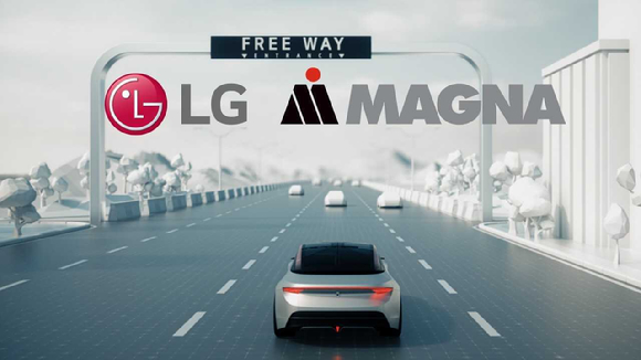 LG전자가 차세대 자율주행 솔루션을 만들기 위해 세계 최대 자동차 부품 기업 중 하나인 마그나와 협력하고 있다. [사진=LG전자]