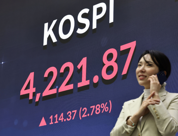 올해 11월 3일 코스피는 종가 기준 역대 최대지수인 4221.87을 달성했다. [사진=연합뉴스]