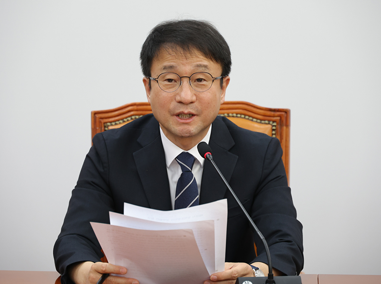 더불어민주당 한병도 원내대표가 26일 서울 여의도 국회에서 열린 정책조정회의에서 발언하고 있다. 2026.2.26 [사진=연합뉴스]