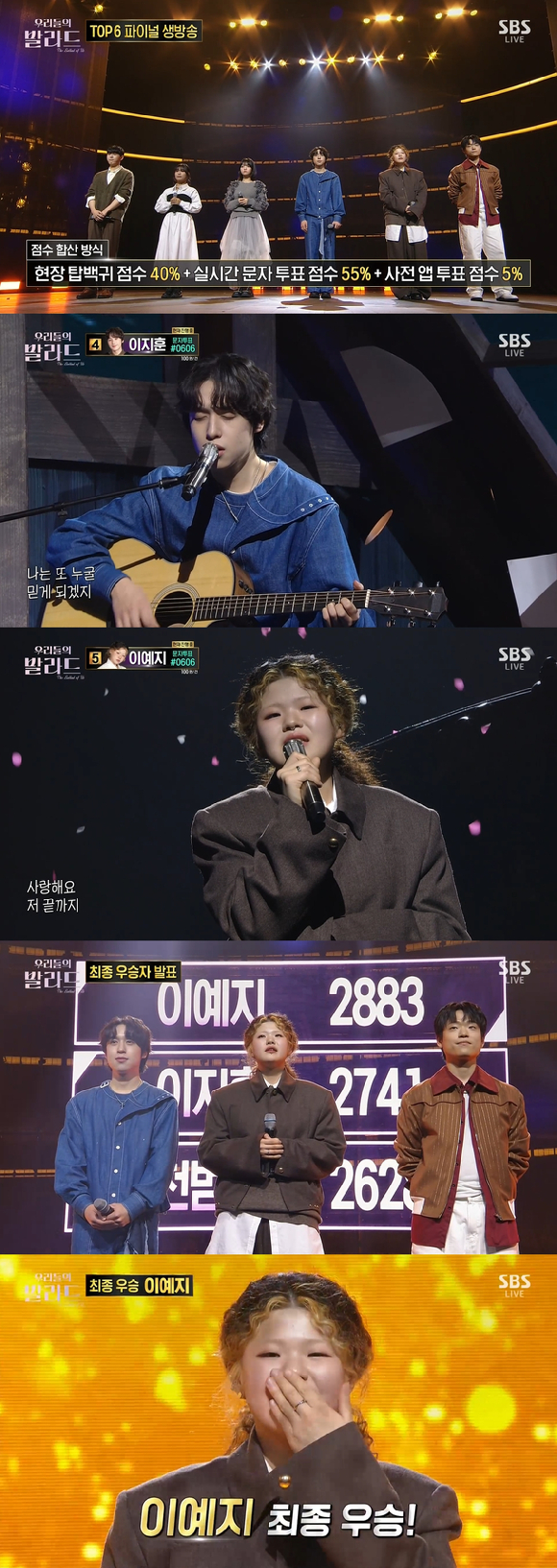 '우리들의 발라드' 방송 화면 갈무리 [사진=SBS]