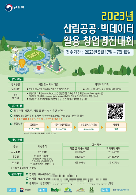 2023년 산림공공 빅데이터 창업경진대회 [사진=산림청 ]