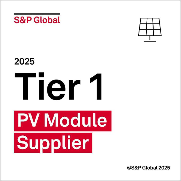 S&P글로벌'2025 Tier1 Cleantech Company' 인장 [사진=한화솔루션]