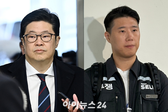 왼쪽부터 김병주 MBK파트너스 회장, 최승호 삼성전자 초기업노조 위원장 [사진=아이뉴스24 DB]