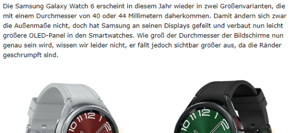 독일 매체 윈퓨처가 공개한 '갤럭시워치6' 렌더링 [사진=윈퓨처]
