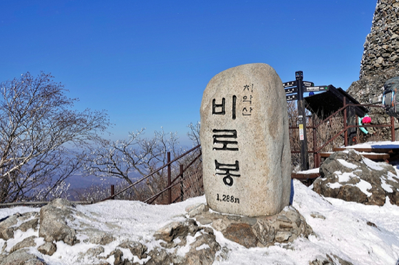 가지끝에 남아있는 설화(상고대) [사진=박성기 ]