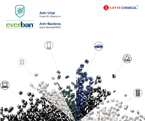 롯데케미칼 항바이러스 소재 에버반(everban). [사진=롯데케미칼]