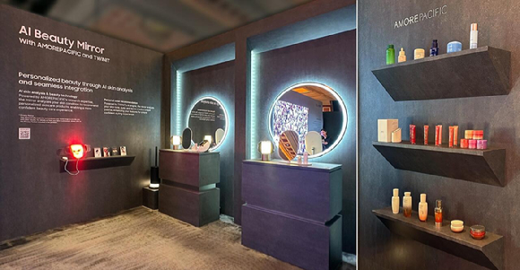 아모레퍼시픽이 CES 2026에서 공개할 삼성전자 AI 뷰티 미러. [사진=아모레퍼시픽]