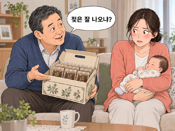 며느리가 걱정돼 "젖 잘나오냐"고 물어보는 등, 며느리를 과하게 챙기는 시아버지의 사연이 누리꾼들 사이에서 화제다. 그림은 챗GPT로 만든 인공지능(AI) 이미지 [그림=챗GPT]