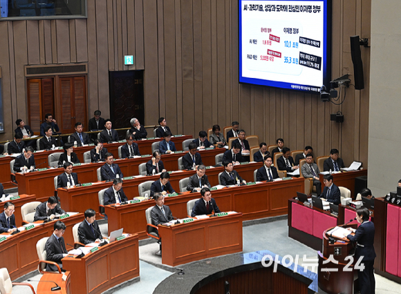 김민석 국무총리가 7일 국회 예결위 회의장에서 열린 전체회의에서 질의에 답변하고 있다. [사진=곽영래 기자]