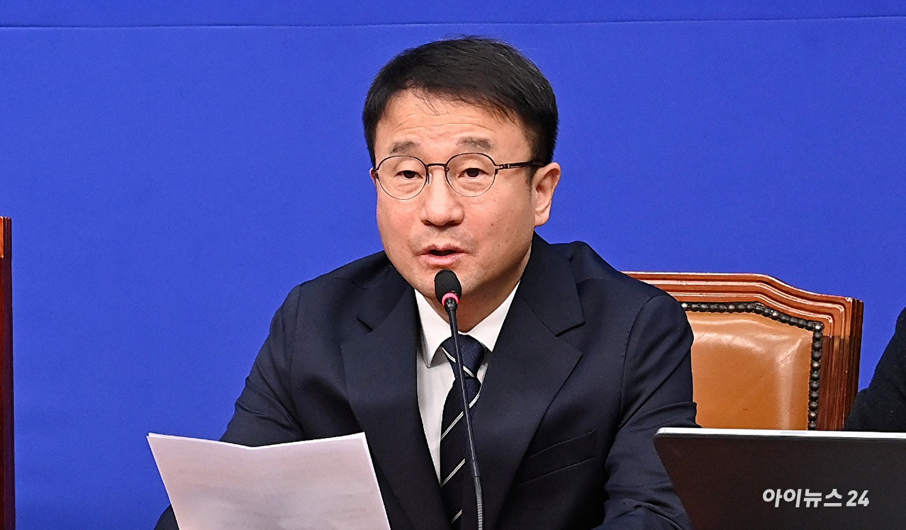 더불어민주당 한병도 원내대표가 지난 2일 서울 여의도 국회에서 열린 최고위원회의에서 발언하고 있다. 2026.2.2 [사진=곽영래 기자]