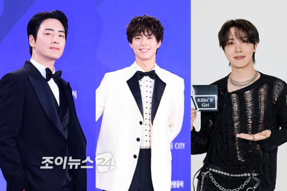 이준혁, 박보검, 제이홉 [사진=정소희 기자, 빅히트]