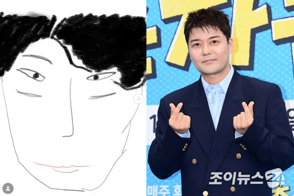 전현무가 배나라의 결혼을 축하하며 직접 그린 배나라 초상화를 공개했다. [사진=전현무 인스타그램, 조이뉴스24 DB ]