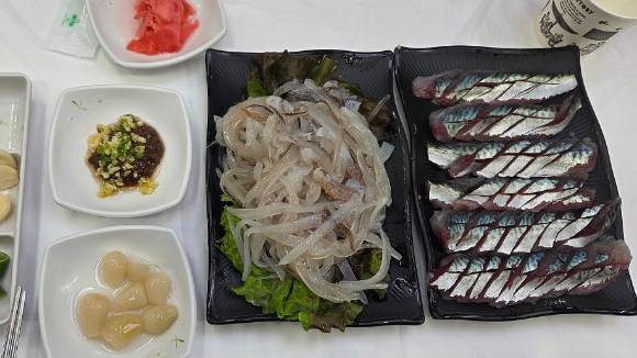 A씨가 오징어난전에서 산 5만6000원 어치 오징어 회 [사진=속초시청 홈페이지 자유게시판]