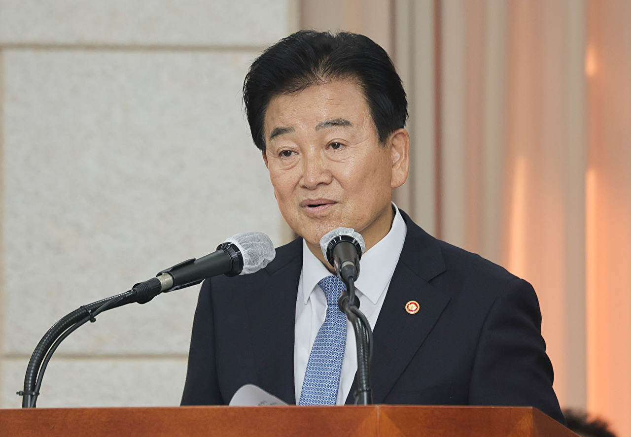 정동영 통일부 장관이 7일 서울 종로구 남북회담본부에서 열린 외교통일위원회 국정감사에서 기관 보고를 하고 있다. 2026.10.7 [사진=연합뉴스]