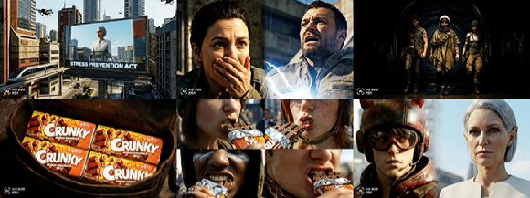 스넥시네마 제1화 '바삭한 도시' 장면 캡처. [사진=롯데웰푸드]