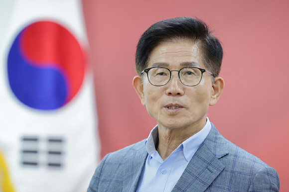 김문수 국민의힘 당대표 예비후보가 28일 오후 서울 여의도 국민의힘 서울시당에서 열린 당원간담회에서 발언을 하고 있다. [사진=곽영래 기자]