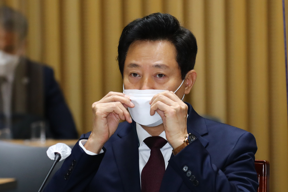 오세훈 서울시장이 코로나19 확진 판정을 받았다. [사진=김성진 기자]