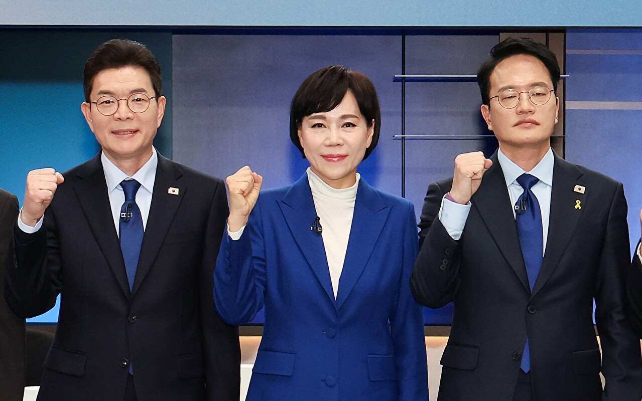 왼쪽부터 정원오, 전현희, 박주민 후보. [사진=연합뉴스]