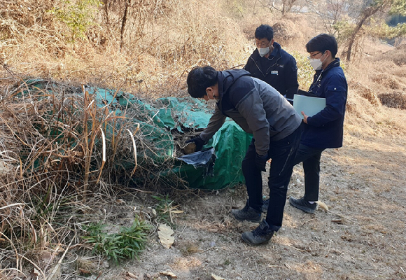 방제품질 점검 모습 [사진=한국임업진흥원]