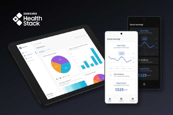 '2023 HIMSS 글로벌 헬스 컨퍼런스&전시회'에서 첫 선을 보인 '삼성 헬스 스택' 1.0 버전 [사진=삼성전자]