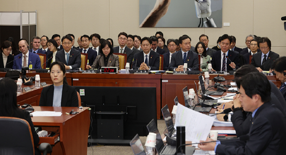 31일 국회에서 쿠팡 침해사고와 개인정보 유출, 불공정 거래, 노동환경 실태 파악과 재발 방지 대책 마련을 위한 청문회가 진행되고 있다. [사진=연합뉴스]