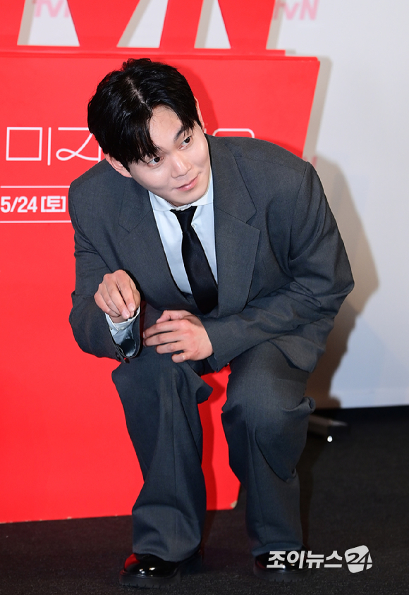 배우 류경수가 21일 오후 서울 영등포구 CGV 영등포에서 열린 tvN '미지의 서울' 제작발표회에서 참석하고 있다. [사진=정소희 기자]