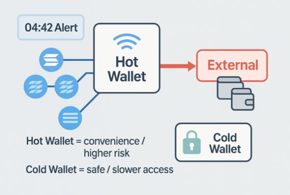 2025년 11월 27일 새벽 4시 42분, 업비트가 운영하는 솔라나(Solana) 기반 핫월렛에서 약 540억원 상당의 자산이 외부로 유출됐다 [사진=구글 gemini 생성 이미지 ]