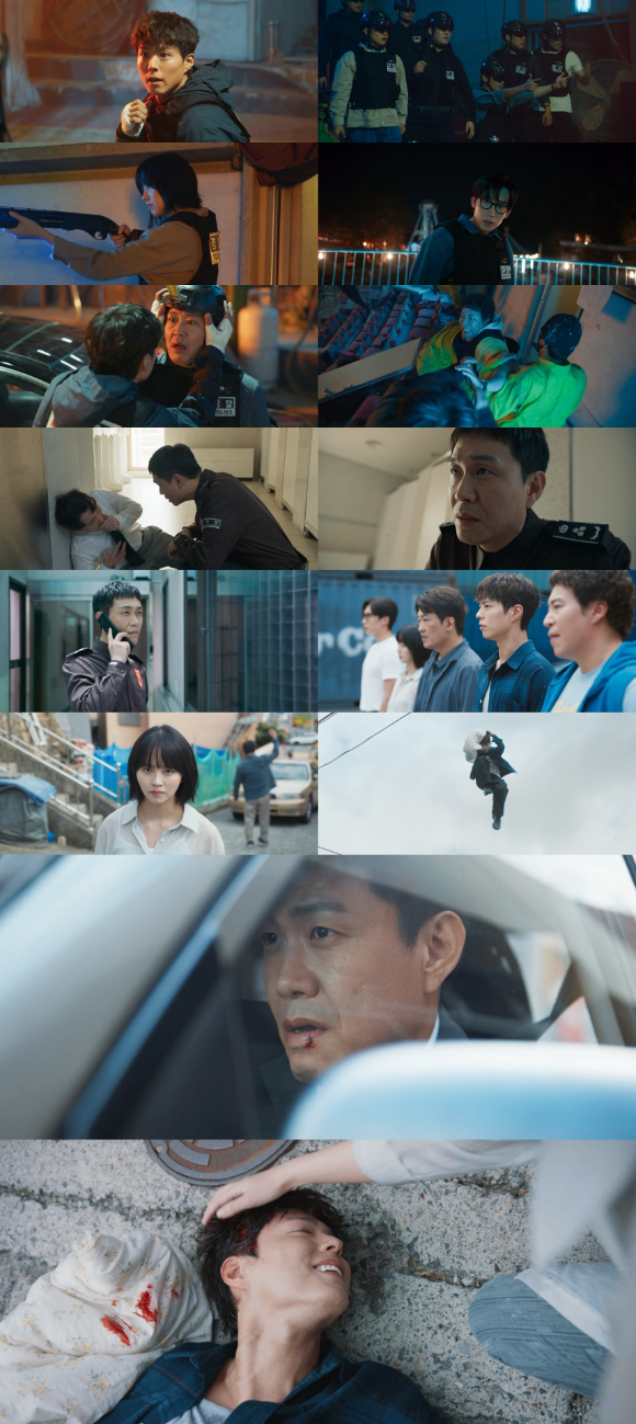 '굿보이' 박보검이 오정세를 막아섰다. [사진=JTBC 방송화면 캡처]
