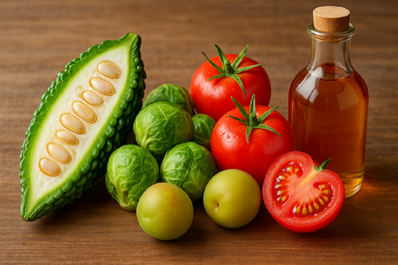 여주와 방울양배추, 토마토 등이 혈당 관리에 도움이 된다는 전문가의 설명이 나왔다. 사진은 본 기사 내용과 무관. [사진=brunofans]