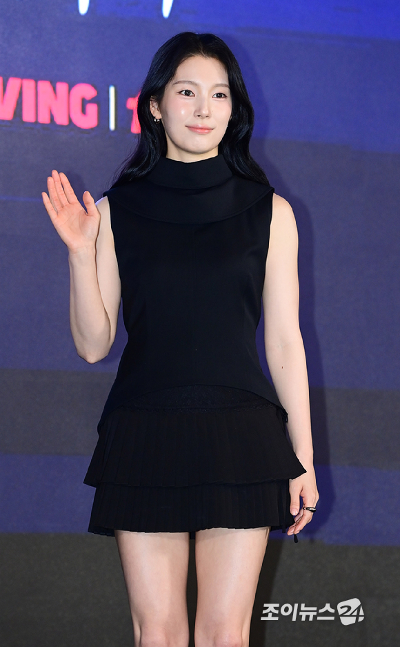 배우 한동희가 6일 오후 서울 광진구 풀만 앰배서더 서울 이스트폴에서 열린 티빙 오리지널 '취사병 전설이 되다' 제작발표회에 참석하고 있다. [사진=정소희 기자]