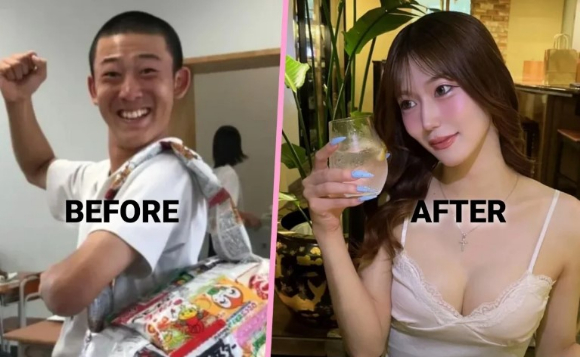 야구선수 시절 사진을 공개한 일본의 트랜스젠더 미욘 [사진=SCMP]