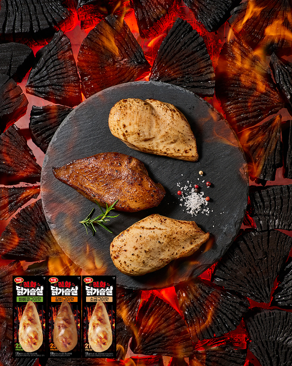 하림 '직화 닭가슴살' 3종. [사진=하림]