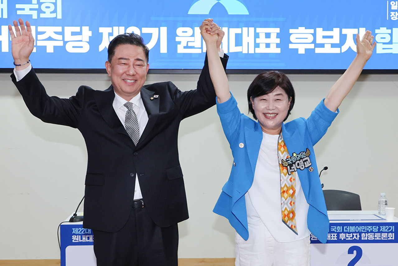 더불어민주당 김병기 의원이 5일 서울 여의도 국회 소통관에서 원내대표 출마를 선언하고 있다. 2025.6.5. [사진=김병기 의원실 제공]