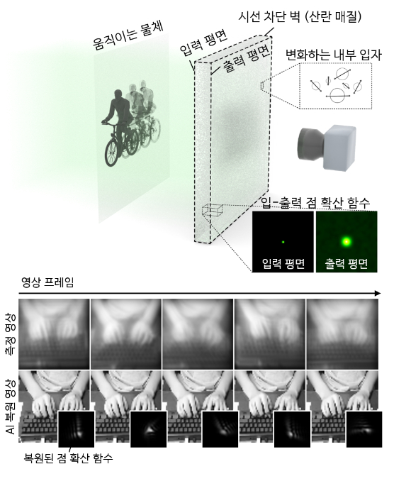 국내 연구팀이 산란된 측정값으로부터 선명한 영상을 복원하는 AI 기술을 선보였다. [사진=KAIST]