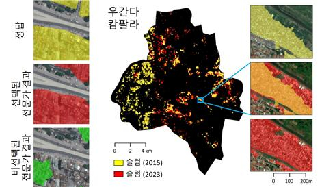 슬럼가를 찾아내는 AI가 앞으로 데이터가 부족한 개발도상국 도시정책 수립에 도움이 될 것으로 기대된다. [사진=KAIST]