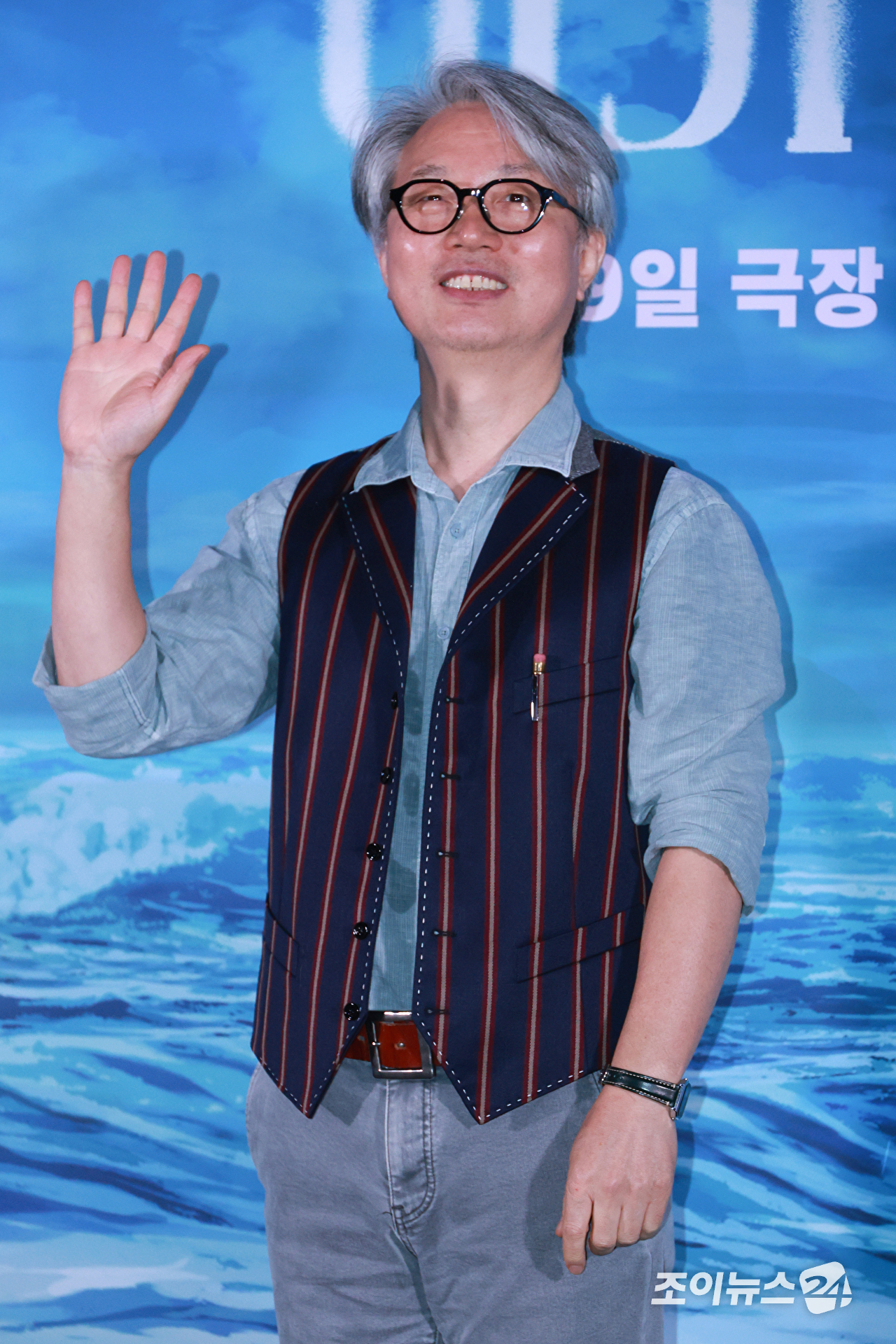 안재훈 감독이 26일 오후 서울 용산구 CGV 용산아이파크몰점에서 진행된 애니메이션 '아가미'(감독 안재훈) 언론시사회에 참석해 포즈를 취하고 있다. [사진=문수지 기자]