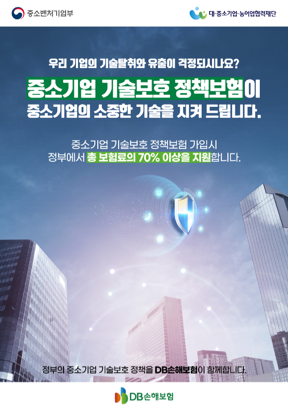 중소기업 기술보호 포스터 [사진=DB손해보험]