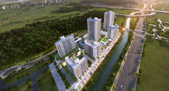 GS건설이 수주한 시흥거모 공공주택지구 A-1BL 민간참여 공공주택건설사업 조감도. [사진=GS건설]