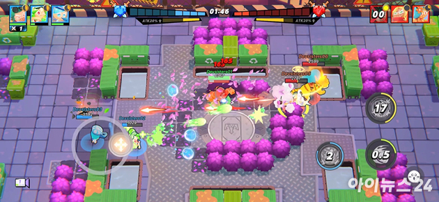 고지희 오븐스매시 PM이 23일 서울 강남 데브시스터즈 사옥에서 열린 '쿠키런: 오븐스매시' 언론 사전 체험회에서 게임을 소개하고 있다. [사진=박정민 기자]