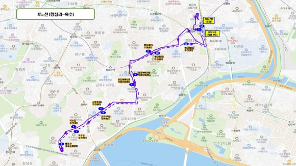 성동구가 11월 3일부터 '성공버스(성동구 공공시설 셔틀버스)' 4노선을 신설 운행한다. 사진은 4노선을 운행할 성공버스의 모습. [사진=성동구]
