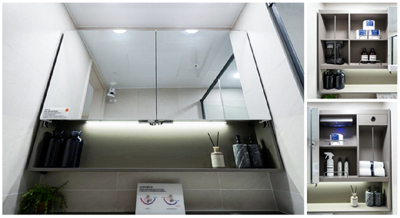 '매직슬라이딩 욕실장' [사진=두산건설]