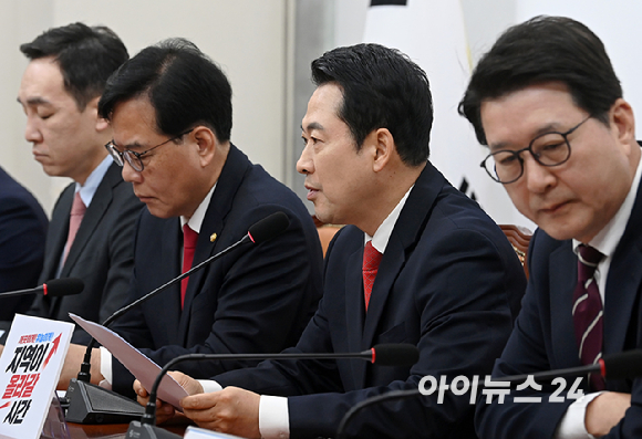 장동혁 국민의힘 대표가 11일 서울 여의도 국회에서 열린 최고위원회의에서 발언하고 있다. [사진=곽영래 기자]