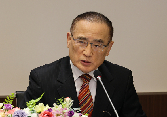 위성락 국가안보실장이 13일 서울 프레스센터 한국신문방송편집인협회에서 열린 간담회에서 발언하고 있다. 2026.5.13 [사진=연합뉴스]