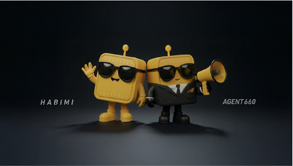 (왼쪽부터)SK하이닉스의 캐릭터 '하빔이', '에이전트 660' [사진=SK하이닉스]