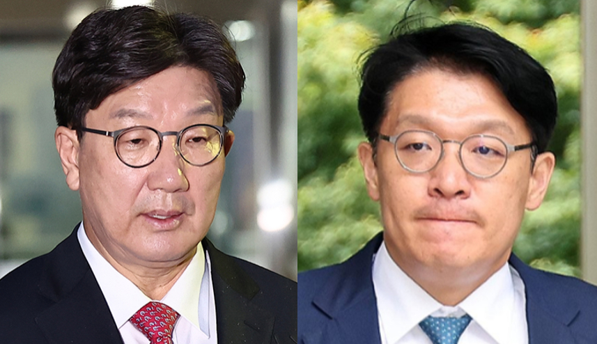 권성동 국민의힘 의원(왼쪽), 김상민 전 검사. [사진=연합뉴스]
